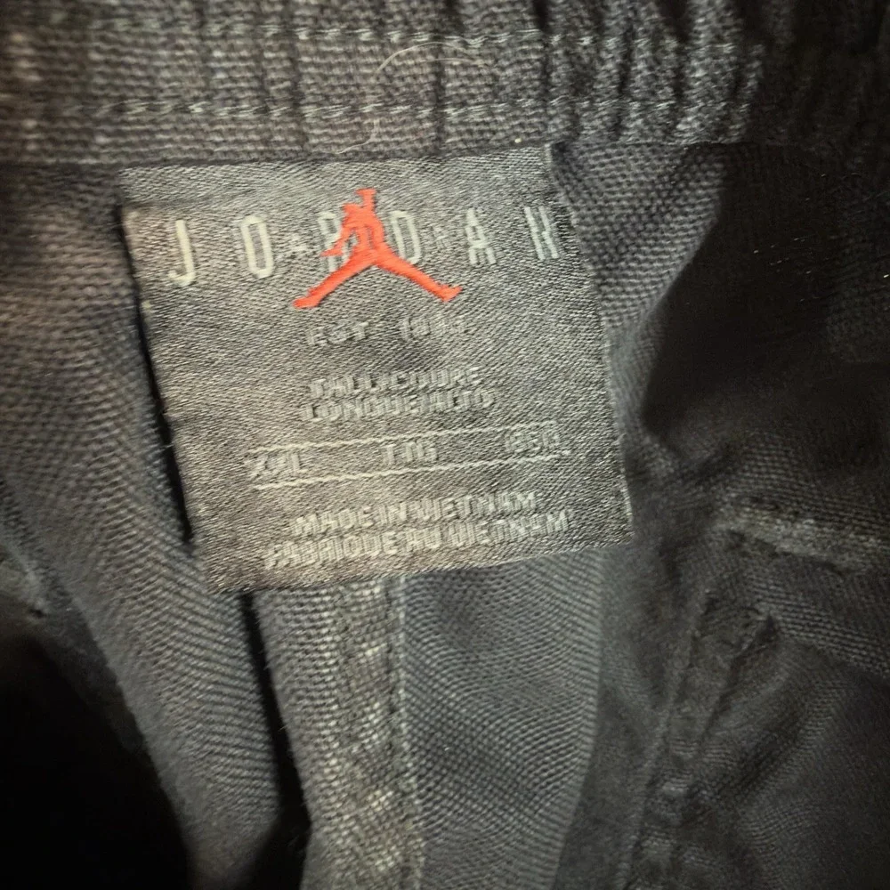 Air Jordan Essentials Chicago Cargo Pants Mens XXL 40x34 Black Washed Canvas